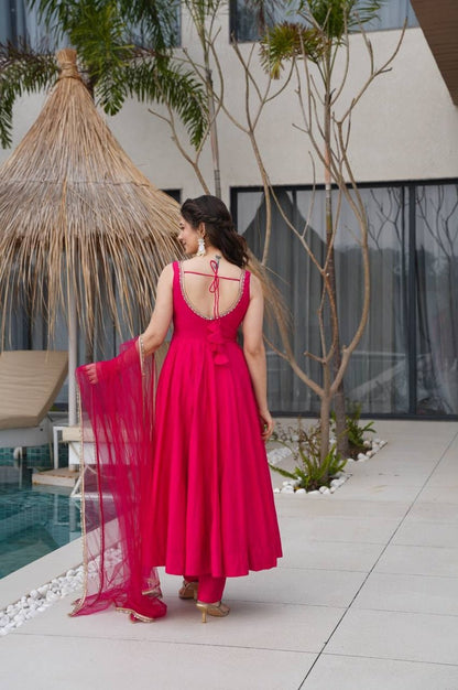 Pink Gorgeous Anarkali Suit Set